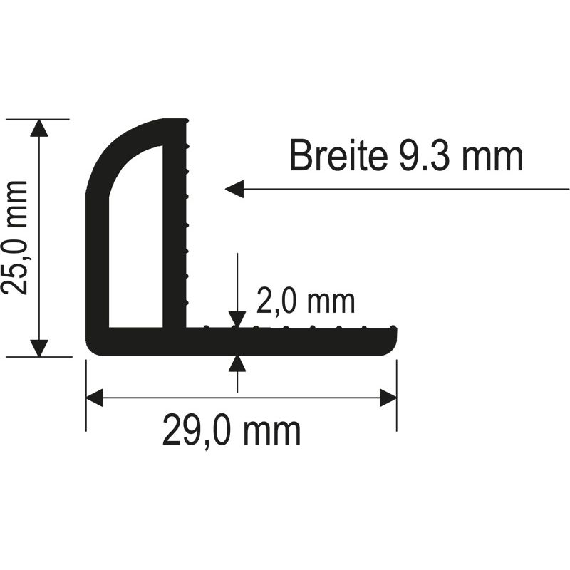PVC Flatterleiste 950 Produktbild BIGSKZ L