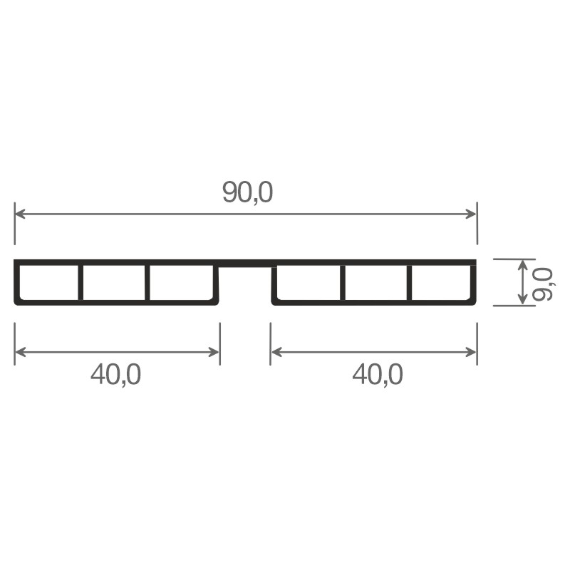 Abdeckleiste 90x9x6000mm Weiß Produktbild BIGSKZ L