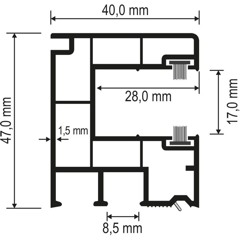 MENKE PVC-Rollladenführungsprofil 930/B2 Produktbild BIGSKZ L