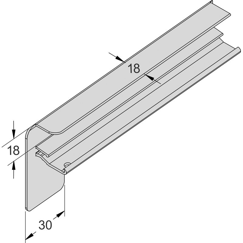 S6 G216 dunkelbronze - Aluminium-Bordstück ohne Dehnungsausgleich Produktbild BIGSKZ L