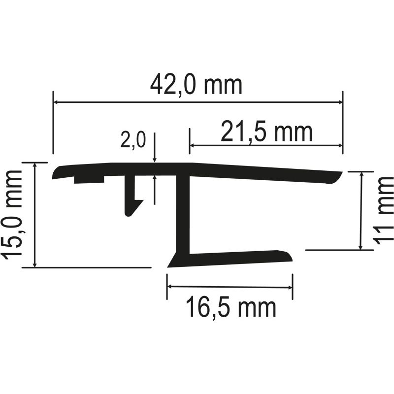 PVC Aufnahmeprofil 261 Produktbild BIGSKZ L