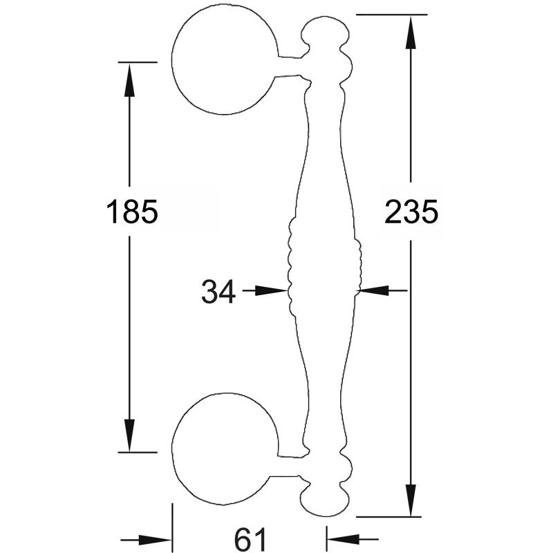 Türgriff TG 360.MS.GKS.185 mit schrägen Stützen Produktbild BIGSKZ L