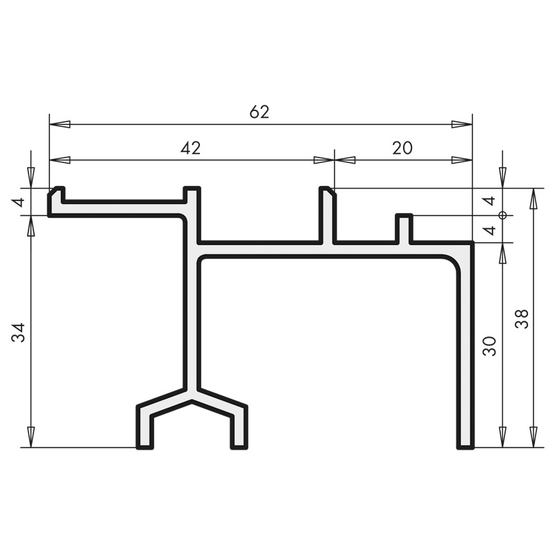 Führungsschiene HH 0130/02 Gr 450 silber Produktbild BIGSKZ L