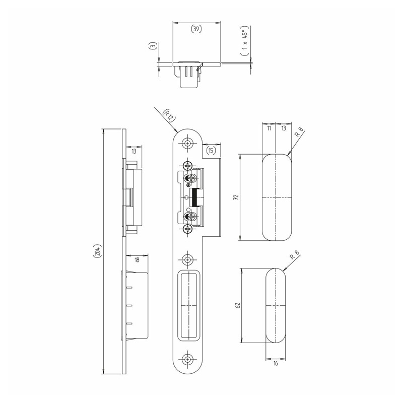 Lappen-Schließblech LSB 8050-752ERH/41LAM Produktbild BIGSKZ L