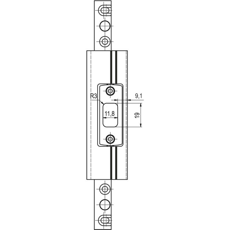 greenteQ Deckelbrücke verstellbar AM=9,1mm EV1 Produktbild BIGSKZ L