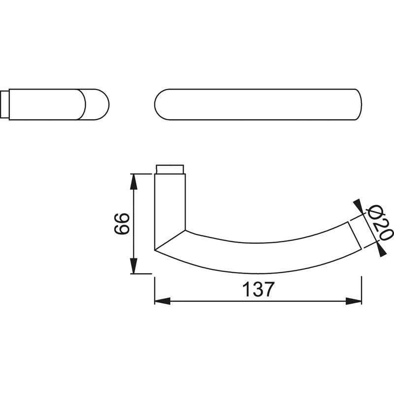 E1430Z Lochteil für HOPPE-Schnellstift/F69 Edelstahl matt/8mm///Führung ø18mm, 5.8mm Bundlänge Produktbild BIGSKZ L
