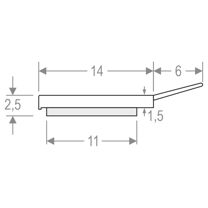 greenteQ Flachleiste 14/6x2,5/1,5 selbsklebend mit Weichlippe Krt a 50 mtr weiß Produktbild BIGSKZ L