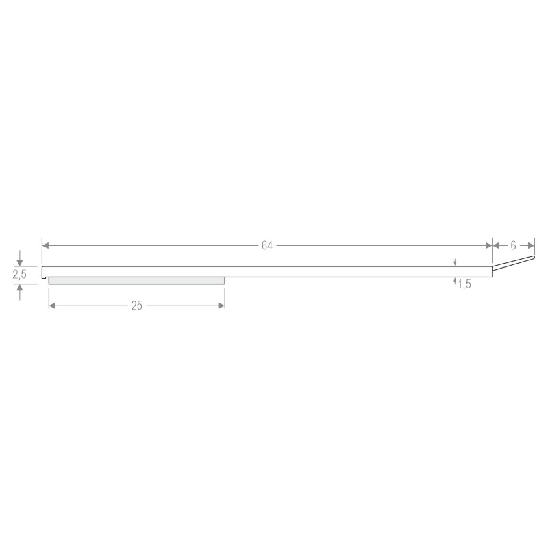 greenteQ Flachleiste 64/6x2,5/1,5 selbsklebend mit Weichlippe Krt a 50 mtr weiß Produktbild BIGSKZ L