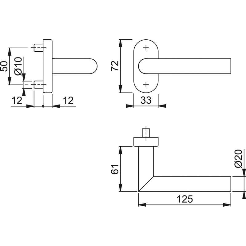 FS-E1400F/55 Halbgarnitur/F69 Edelstahl matt/9mm// Produktbild BIGSKZ L