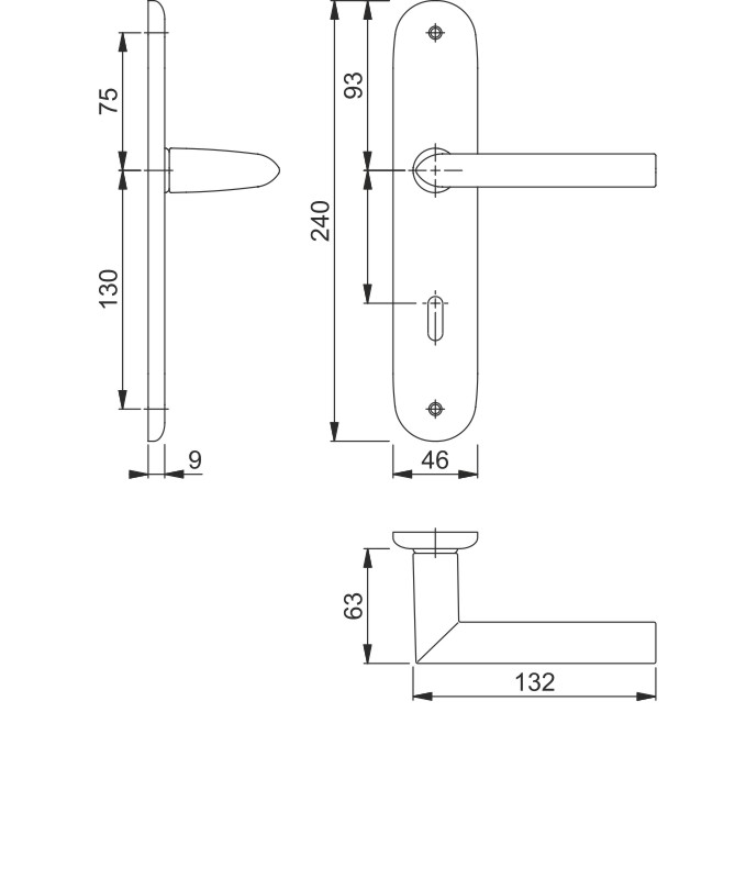 1140/273P Garnitur HOPPE-Schnellstift/Rückholfeder rechts und links/F9 Alu Stahl/8mm//Ovalbart 72mm/Türdicke 35-45mm/ Produktbild BIGSKZ L