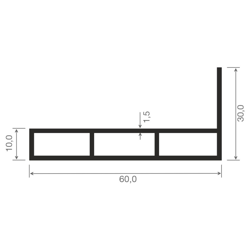 Flatterleiste 60x30mm Lg. 6,00m Weiß, VE: 60m Produktbild BIGSKZ L