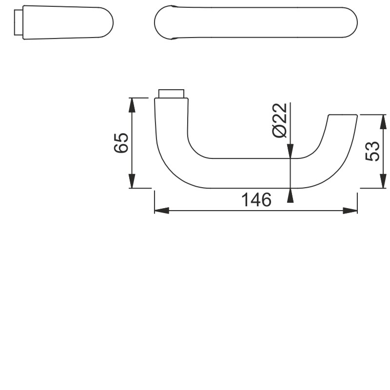 138 Lochteil für HOPPE-Schnellstift/F9016 verkehrsweiß/8mm//Führung ø18mm, 5.8mm Bundlänge Produktbild BIGSKZ L