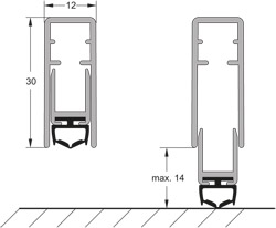 DEVENTER Automatische Türdichtung DBS 1230 Produktbild BIGDET L