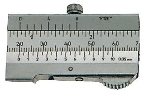 Taschenmessschieber Duo Fix L.150mm Schnabel-L.40mm Ablesung  0,05mm Produktbild BIGDET L