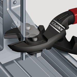 Kompaktbolzenschneider Länge 200 mm Kunststoffüberzug KNIPEX CoBolt gerade 3,6 mm ohne Aussparung weich 6 mm mittel 5,2 mm hart 4 mm Produktbild BIGDET L