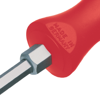 Schraubendreher Schlitz 5,5 mm L. 213 mm WIHA 530 6 KT Klinge/Ansatz 2 K. Heft Schlagkappe Produktbild BIGDET L