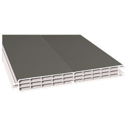 Nut- u. Federprofil 200x24mm Lg. 6,00m foliert, GK Cremeweiß 70 3905-167 Quarzgrau Produktbild