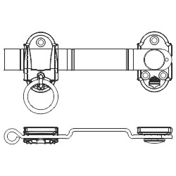 Ladenmittelverschluss mit Ringteil mit gekröpfter Kurbel 160 mm Weiss-S Produktbild