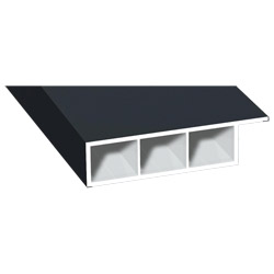 Kammerprofil 60x15mm Lg. 6,00m foliert, mit Nase 70 1605-167 Anthrazitgrau Produktbild