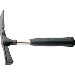 PICARD Mauerhammer Berliner Form geraut schwarz mit Stahlrohrstiel Produktbild
