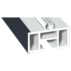 Aufdopplungsprofil 40x20mm Lg. 6,00m foliert 70 1605-167 Anthrazitgrau Produktbild