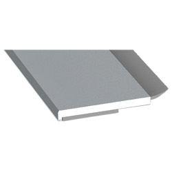 Flachprofil 30x3mm WL SK Lg. 6,00m foliert, WL Schwarz 71 5505-083 Silbergrau Glatt Produktbild