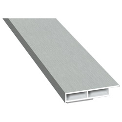 Kammerprofil 40x7mm SK Lg. 6,00m foliert mit Nase 436 1001 Metbrush Aluminium Produktbild