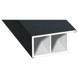 Kammerprofil 30x15mm Lg. 6,00m foliert, mit Nase 70 1605-083 Anthrazitgrau Glatt Produktbild
