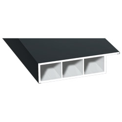 Kammerprofil 60x15mm Lg. 6,00m foliert, mit Nase 70 1605-083 Anthrazitgrau Glatt Produktbild