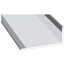 Winkelprofil 25x60x2,5mm Lg. 6,00m Außen foliert 71 5505-083 Silbergrau Glatt Produktbild