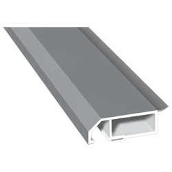 Anschluß-Profil 50mm WL SK Lg. 6,00m foliert, klipsbar, WL Schwarz71 5505-083 Silbergrau Glatt Produktbild