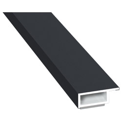 Kammerprofil 20x7mm SK Lg. 6,00m foliert mit Nase 701505-083 Schiefergrau Glatt Produktbild