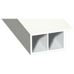 Kammerprofil 30x15mm Lg. 6,00m foliert, mit Nase 456 5053 Altweiß Produktbild
