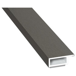 Kammerprofil 20x7mm SK Lg. 6,00m foliert mit Nase 70 3905-167 Quarzgrau Produktbild