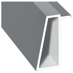 Kammerprofil 16x35mm Lg. 6,00m foliert 71 5505-167 Silbergrau Produktbild