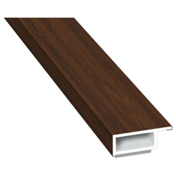 Kammerprofil 20x7mm SK Lg. 6,00m foliert mit Nase 436 2035 Nussbaum Terra Produktbild