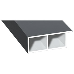 Kammerprofil 40x15mm Lg. 6,00m foliert, mit Nase 70 1205-167 Basaltgrau Produktbild