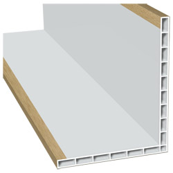 Hohlkammerwinkel 110x90mm Lg. 6,00m foliert 311 8076-168 Eiche Natur Produktbild