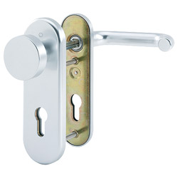 58/3331K/353K-1/138L Garnitur HOPPE-Schnellstift/ES1 (SK2)/8mm/Profilzylinder 72mm/Türdicke 37-42mm/F1 Alu natur/ Produktbild