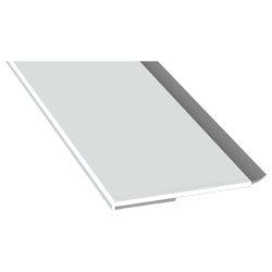 Flachprofil 50x2,5/1,5mm WL SK Lg. 6,00m Weiß, VE: 60m Produktbild