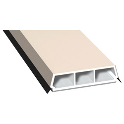 Trapez-Sprosse 52mm SK Lg. 6,00m foliert, mit zwei schwarzen Weichlippen 456 5054 Cremeweiß Cool Color Produktbild