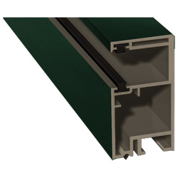 Rollladenführung 30x57mm Lg. 6,00m foliert, mit zwei schwarzen Bürsten GK Braun 61 2505-167 Dunkelgrün Produktbild
