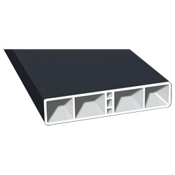 Hohlkammerprofil 120x25mm Lg. 6,00m foliert 70 1605-167 Anthrazitgrau Produktbild
