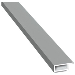 Kammerprofil 20x7 mm SK Lg. 6,00 m foliert mit Nase 70 0405-083 Signalgrau Glatt Produktbild