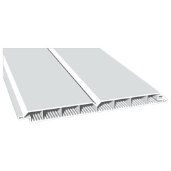 Nut- u. Federprofil 200x17mm Lg. 6,00m V-Fuge, Weiß, verstärkt, VE: 18 m Produktbild