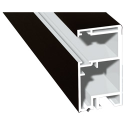 Rollladenführung 30x57mm Lg. 6,00m foliert, GK Braun, ohne Bürste 85 1805-167 Schwarzbraun Produktbild