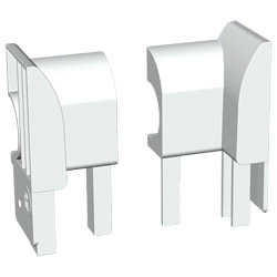 Einlauftrichter für RF 920/930/M927 /922/934/934N/948/A-M927 Weiß, VE: 100 Paar mit Ausbuchtung für Abrollprofilfür Flatterleiste/Traverse Produktbild