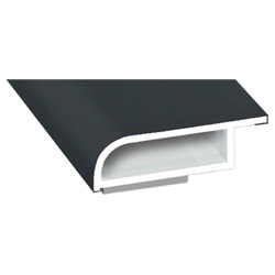 Kammerprofil 25x7mm SK Lg. 6,00m foliert mit Nase 70 1605-083 Anthrazitgrau Glatt Produktbild