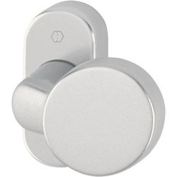 HOPPE Türknopf gekröpft fest/drehbar auf ovaler Rosette *58G/55* Produktbild