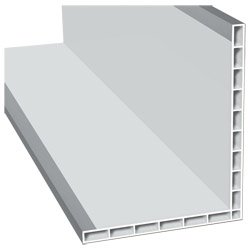 Hohlkammerwinkel 110x90mm Lg. 6,00m foliert 71 5505-167 Silbergrau Produktbild